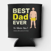 Happy Father's Day 4 Photo With おもしろいパパbod 缶クーラー (正面)