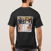 Happy Father's Day 4 Photo With おもしろいパパbod Tシャツ (裏面)