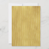 Happy Father's Day 5 Photo Gold Flat Greeting Card カード (裏面)