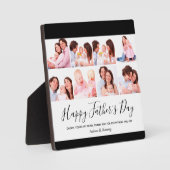 Happy Father's Day, 8パーソナライズされた Photo Collage フォトプラーク (正面)