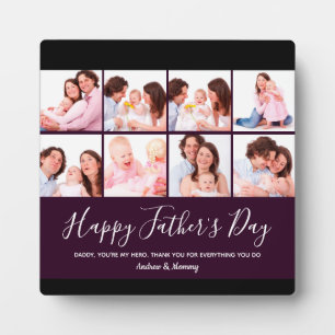 Happy Father's Day, 8パーソナライズされた Photo Collage フォトプラーク