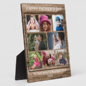 Happy Father's Day 8 Family Photo Collage Wood フォトプラーク (側面)