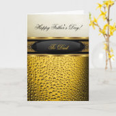 Happy Father's Day Beer Ale金ゴールド写真2 カード (黄色い花)