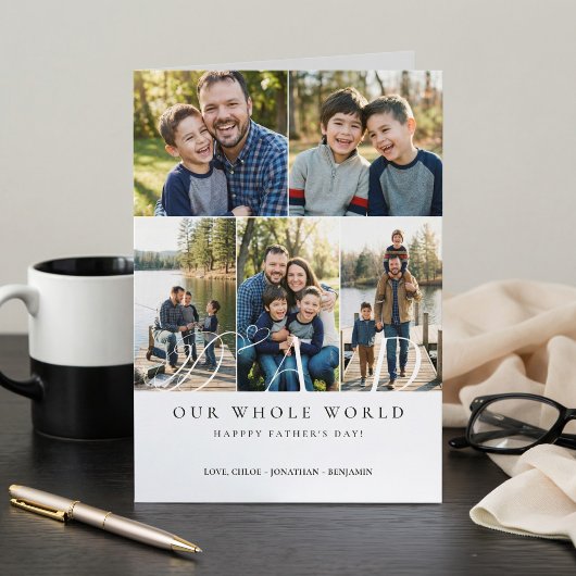 Happy Father's Day Best Dad Ever Photo Collage カード