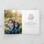 Happy Father's Day Best Dad Ever Photo Collage カード (内部)