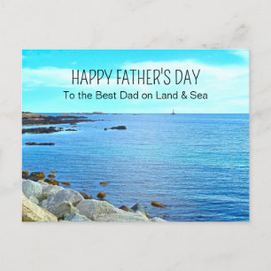 Happy Father's Day Blue海写真Azure Sky シーズンポストカード