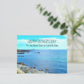 Happy Father's Day Blue海写真Azure Sky シーズンポストカード (スタンド正面)
