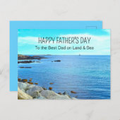 Happy Father's Day Blue海写真Azure Sky シーズンポストカード (正面/裏面)