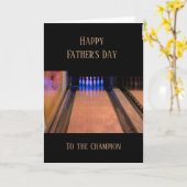 Happy Father's Day Bowling カード (黄色い花)