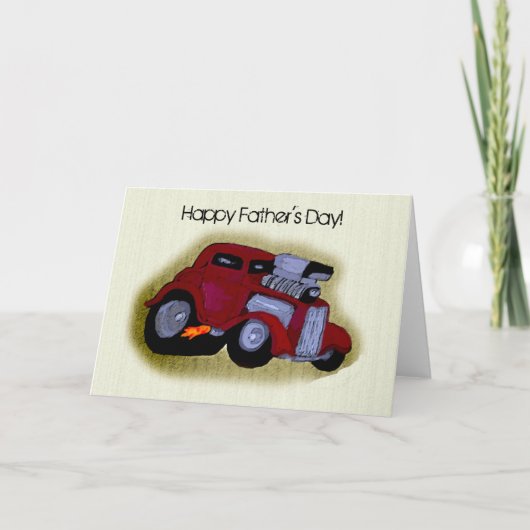 Happy Father's Day Car Greeting カード (正面)
