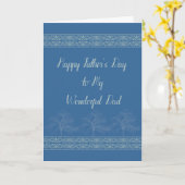 Happy Father's Day Card forパパin Blue カード (黄色い花)