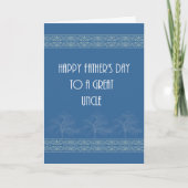 Happy Father's Day Card for Uncle, Blue カード (正面)