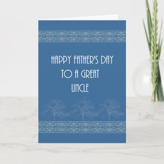 Happy Father's Day Card for Uncle, Blue カード (正面)