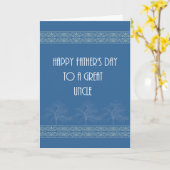 Happy Father's Day Card for Uncle, Blue カード (黄色い花)