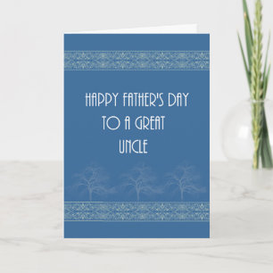 Happy Father's Day Card for Uncle, Blue カード
