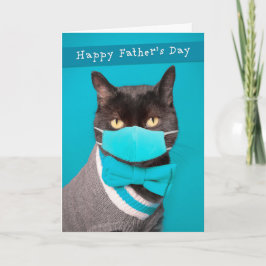 Happy Father's Day Cat Coronavirus Mask and Tie シーズンカード