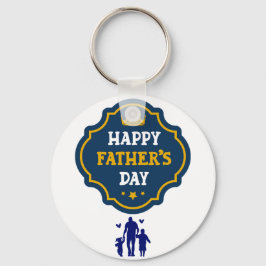 Happy Father's Day Crown & Kids - A 王室の Tribute キーホルダー