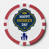 Happy Father's Day Crown & Kids - A 王室の Tribute ポーカーチップ (正面)