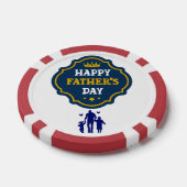 Happy Father's Day Crown & Kids - A 王室の Tribute ポーカーチップ (シングル)