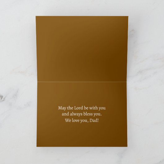 Happy Father's Day Dad Blessings Bible Scripture カード (内部)