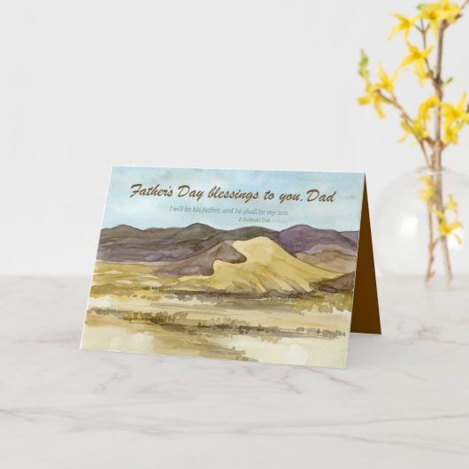Happy Father's Day Dad Blessings Bible Scripture カード (黄色い花)