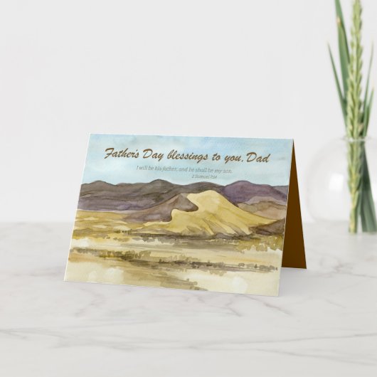 Happy Father's Day Dad Blessings Bible Scripture カード (正面)
