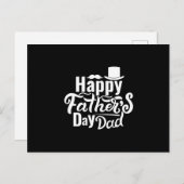 Happy Fathers Day Dad Gift For Daddy 案内ポストカード (正面/裏面)