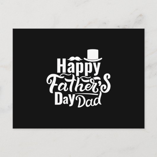 Happy Fathers Day Dad Gift For Daddy 案内ポストカード (正面)