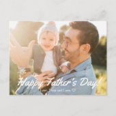 Happy Father's Day Daddy 最高の Photo Greeting ポストカード (正面)
