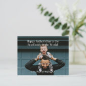 Happy Father's Day Daddy 最高の Photo Greeting ポストカード (スタンド正面)