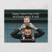 Happy Father's Day Daddy 最高の Photo Greeting ポストカード (正面)