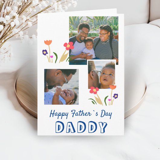 Happy Father's Day Daddy Flowersスケッチ3 Photo カード