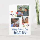 Happy Father's Day Daddy Flowersスケッチ3 Photo カード (正面)