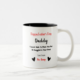 Happy Father's Day Daddy Love From The Bump Mug ツートーンマグカップ