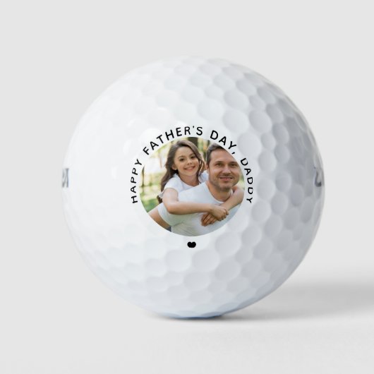 Happy Father's Day Daddy Photo ゴルフボール (正面)