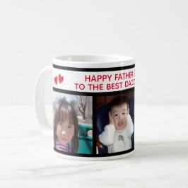Happy Father's Day Daddy - Three Photo Mag コーヒーマグカップ