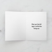 Happy Father's Day Doe and Twin Fawns In A Stream カード (内部)