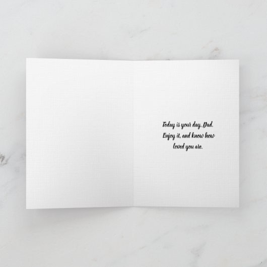 Happy Father's Day Doe and Twin Fawns In A Stream カード (内部)