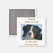 Happy Father's Day Dog最高ののパパ写真 マグネット (正面/裏面)