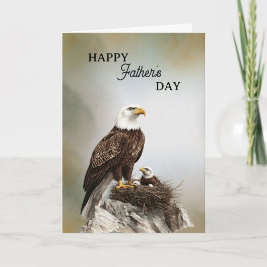 Happy Father's Day Eagle and Chick カード (正面)