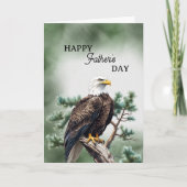 Happy Father's Day Eagle On A Branch カード (正面)