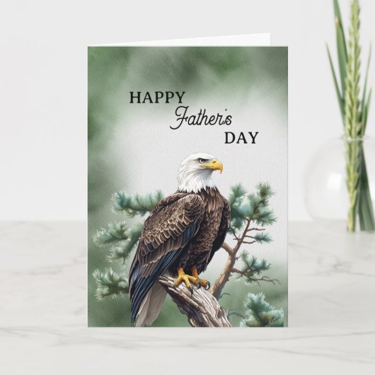 Happy Father's Day Eagle On A Branch カード (正面)