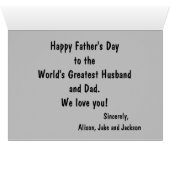 Happy Father's Day Familyフォトグレー (内部横(下))