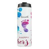 Happy Father's Day Footprint Art タンブラー (正面)