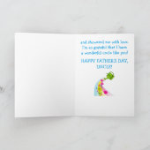 Happy Father's Day for Uncle with Rainbow & ハート カード (内部)