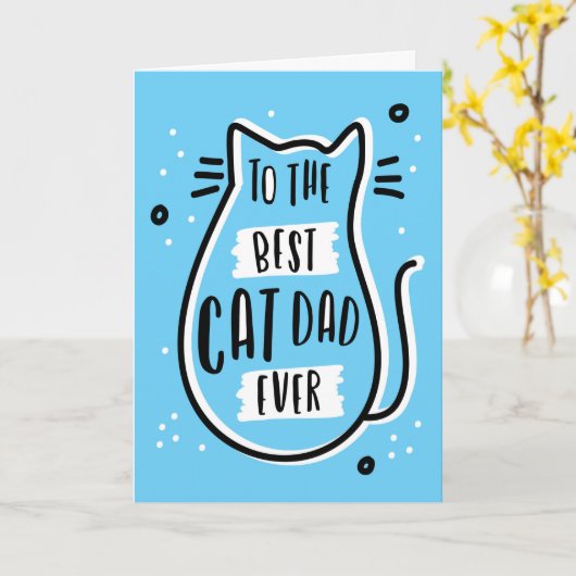 Happy Father's day from Cat Card カード (黄色い花)