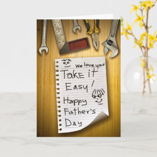 Happy Father's Day from kids Greeting Card カード (黄色い花)