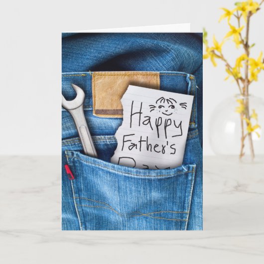 Happy Father's Day from kids Greeting Card カード (黄色い花)