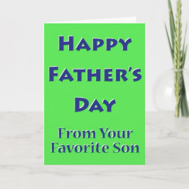 Happy Father's Day from Your お気に入りの Son Card カード