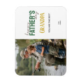 Happy Father's Day Grandpa Green Photo マグネット (縦)